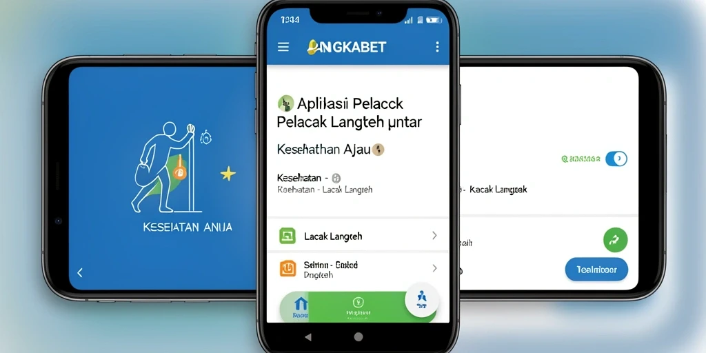 Antarmuka ANGKABET yang menunjukkan pelacakan langkah harian.