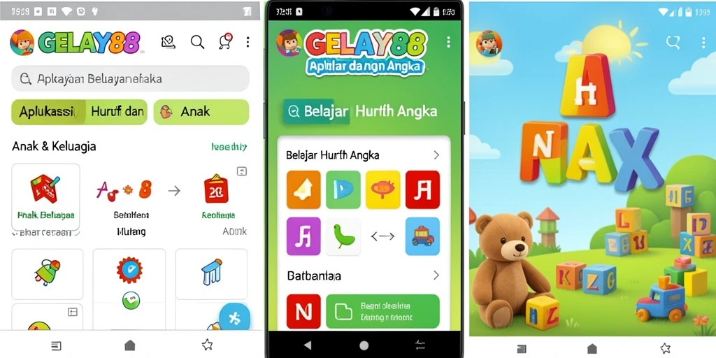Antarmuka menarik untuk belajar huruf dan angka di GELAY88.