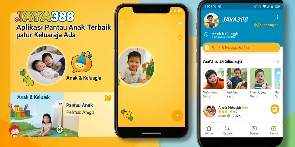 Tampilan antarmuka pengguna aplikasi JAYA388 untuk Pantau Anak.