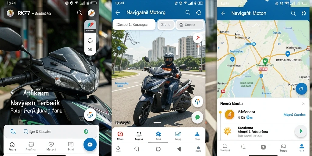 Antarmuka RK77 menampilkan navigasi motor yang sederhana dan fungsional.