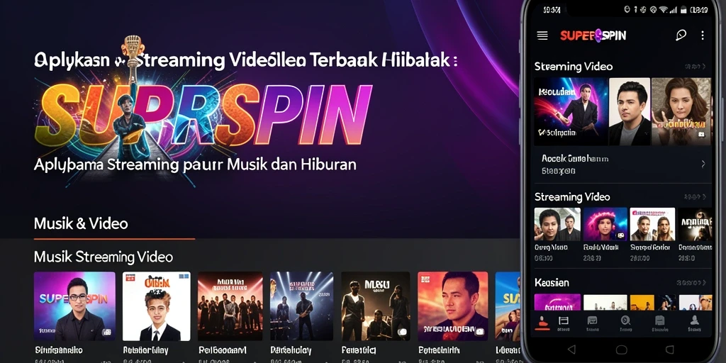 Tampilan antarmuka aplikasi SUPERSPIN yang user-friendly dan menarik.