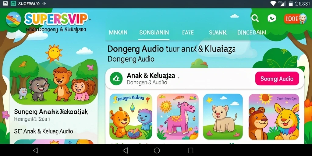 Tampilan antarmuka aplikasi SUPERSVIP yang menarik dan mudah digunakan.